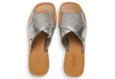 SANDALIA RASTEIRA TIRA CRUZADA PRATA LOGO S 20889 0096 0005 SCHUTZ - Vintedoisk